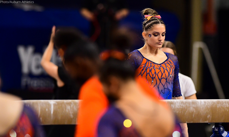 Cassie Stevens Auburn on beam