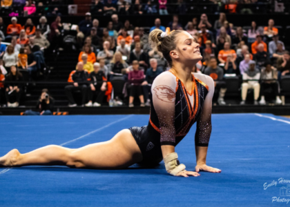 Oregon State's Madi Dagen performs on the floor exercise