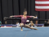 Kayla DiCello competes on the floor exercise at the 2019 U.S. Gymnastics Championships