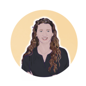 Illustrated headshot of Alyssa Van Auker