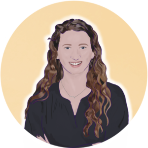 Illustrated headshot of Alyssa Van Auker