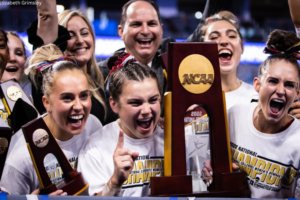 Oklahoma celebrates winning the 2022 national title.
