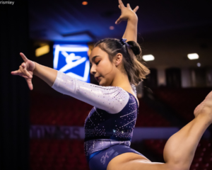 Bella Salcedo competes for Penn State.