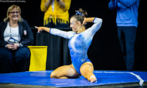 Raena Worley competes on floor for Kentucky.
