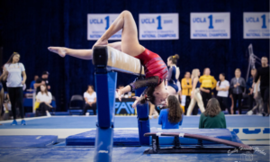 Maile O'Keefe Mounts the Beam