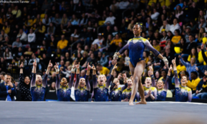 Sierra Brooks competes for Michigan.