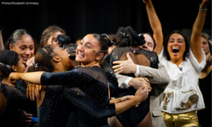 Missouri celebrating its upset into the national final