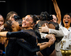Missouri celebrating its upset into the national final