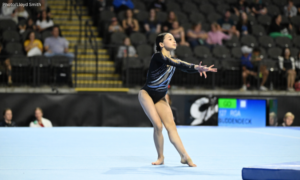 Harlow Buddendeck competes on floor